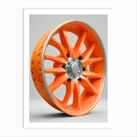 Orange Wheel Art Print