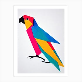 Parrot Origami Bird Art Print