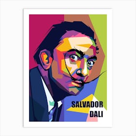 Salvador Dali Wpap Pop Art Style Art Print