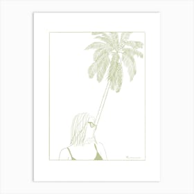 Just us surrounded by palm trees Art Print