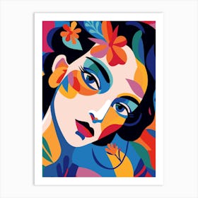 Colorful Woman Portrait Art Print