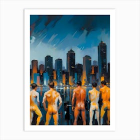 Nude City Boys Art Print