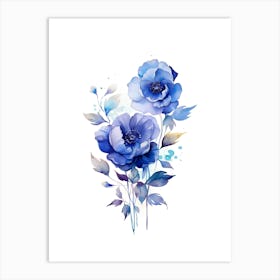 Blue Flowers 2 Art Print