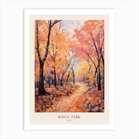 Autumn City Park Painting Kings Park Perth Australia 2 Poster Art Print