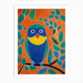 Bird On A Branch Style Henri Matisse 2 Art Print