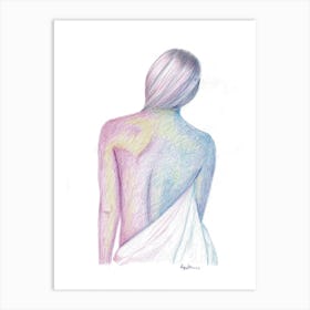 Woman shoulders Art Print