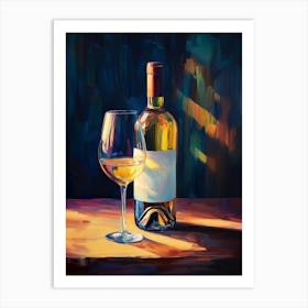 Wine And Glass Art Print