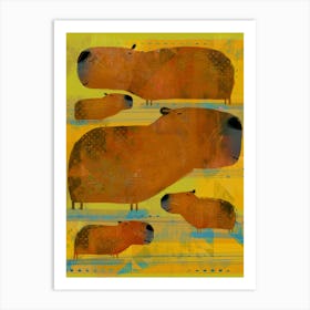 Capybaras Art Print