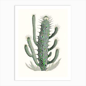 Fishhook Cactus William Morris Inspired 2 Art Print
