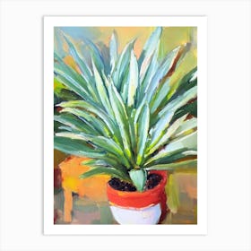 Aloe Vera Impressionist Painting Art Print