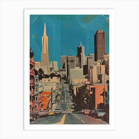 Kitsch 1970s San Francisco Collage 4 Art Print