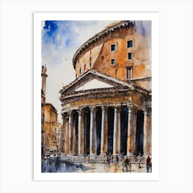 Pantheon Italy Art Print