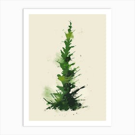 Moss Plant Minimalist Illustration 5 Art Print