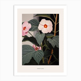 Flower Illustration Impatiens 1 Poster Art Print