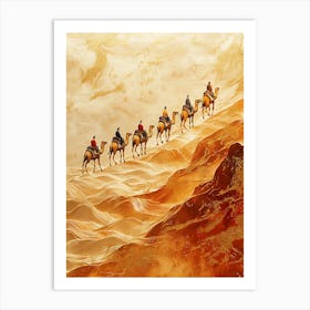 Camel Ride In The Desert 6 Art Print