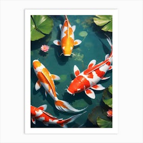 Koi Fish Painting (28) Art Print