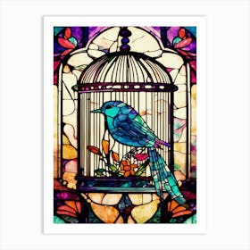 Bird In A Cage Art Print