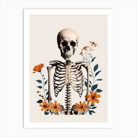Floral Skeleton Botanical Anatomy (14) Art Print
