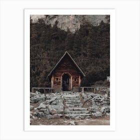 Tiny Wooden Cabin Art Print