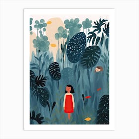  In The Jungle, Tiny People And Illustration 2 Art Print