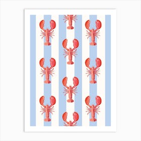 Lobster Stripe Art Print