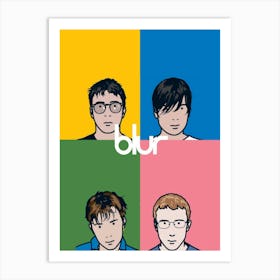 Blur band music Art Print