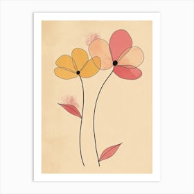 Manila Flower Market Boho Minimalist Style Art Print