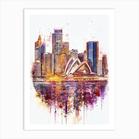 Sydney Skyline 2 Art Print