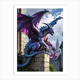 Purple Dragon Art Print