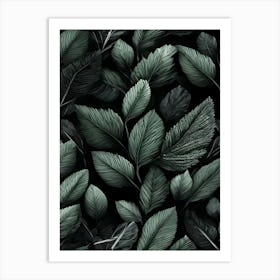 A Tapestry of Silhouettes in the Emerald Depths Art Print