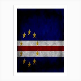 Cape Verde Flag Texture Art Print