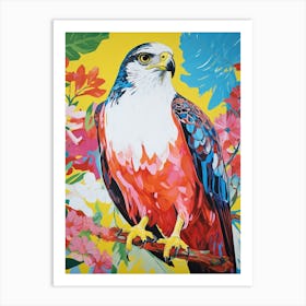 Colourful Bird Painting Falcon 2 Art Print