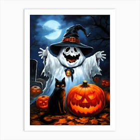 Halloween Ghost Art Print