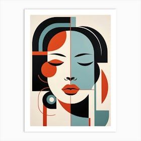 Abstract Portrait Of A Woman Art Print