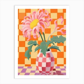 Marigolds Flower Vase 1 Art Print