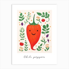 Friendly Kids Chili Pepper 1 Poster Art Print