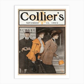 Collier's November 14 (1903) Chromolithograph, Edward Penfield Art Print