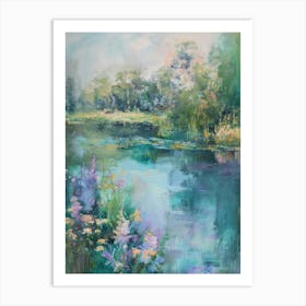  Floral Garden Enchanted Pond 4 Art Print
