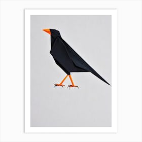 Crow Origami Bird Art Print