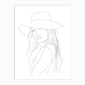 Girl In A Hat Art Print