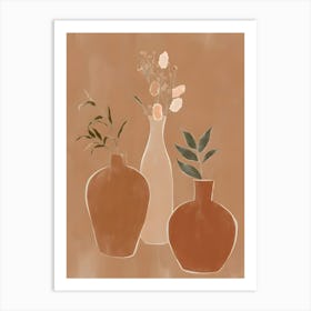 Bohemian Three Vases Art Print