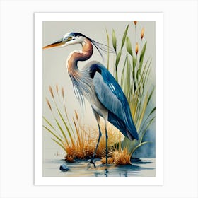 Blue Heron Art Print