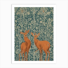 Two Deer In A Forest Art Print