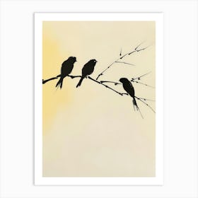 Birds On A Branch 6 Art Print