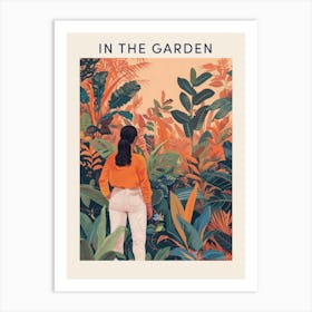 In The Garden Poster Orange 3 Art Print