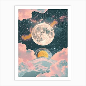 Moon And Clouds univers Affiche