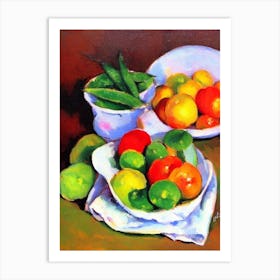 Sugar Snap Peas Cezanne Style vegetable Art Print