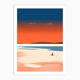 Whitehaven Beach, Australia, Bold Outlines 2 Art Print