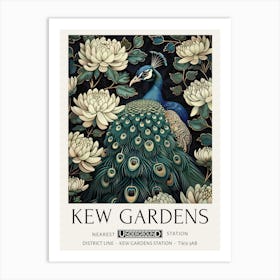 William Morris Print Peacock Floral Kew Gardens Print Botanical Vintage Floral London Art Print