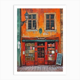 Krakow Book Nook Bookshop 3 Art Print